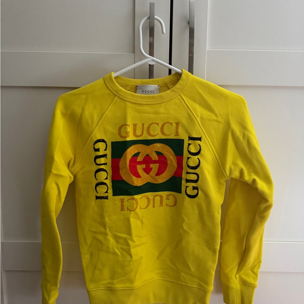 Gucci Yellow Logo Sweatshirt